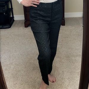 Banana Republic black jacquard print shimmer pants